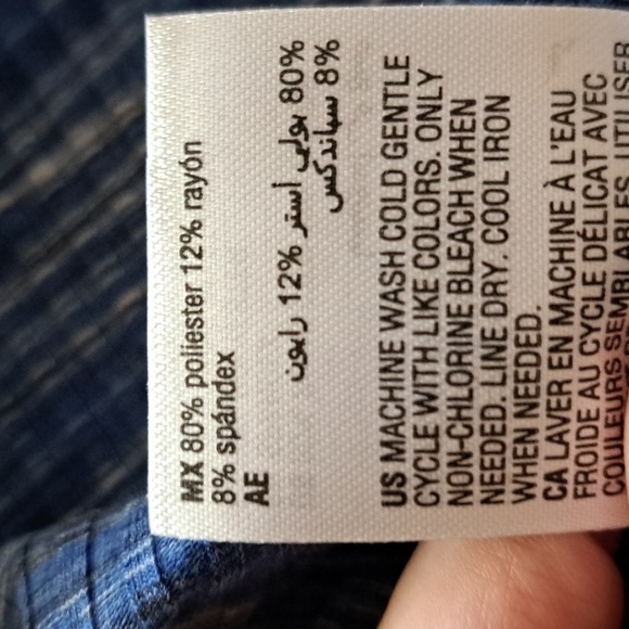 INC International Concepts Blue Fitted Tank Top Size Large - Picture 6 of 8